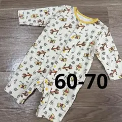 Disney くまのプーさん　長袖ロンパース　総柄　60 70 男の子　女の子