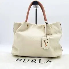 美品 FURLA フルラ トートバッグ ハンドバッグ レザー 保存袋付き