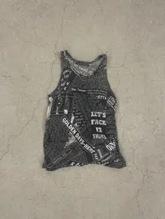 15aw Y's paper print tank top