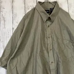 US古着 puritan カーキ ボタン付きシャツ XL