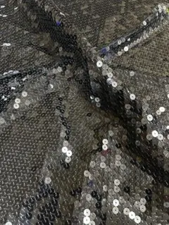 黒ベタスパンコール生地