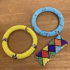 アフリカン　アクセサリー　ブレスレット　ビーズ