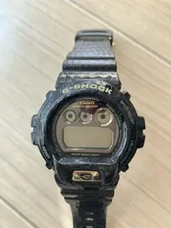美品 G-SHOCK クロコ型押 カーキ×ゴールド DW-6900CR CASIO G-SHOCK DW-6900CR ザ レプタイルズ クロコダイル調 本体