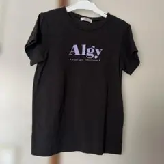 Algy ブラック Tシャツ ロゴプリント