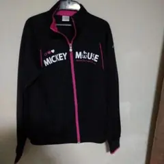 Mickey Mouse フルジップジャケット M ブラック/ピンク