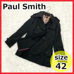 Paul Smith BLACK レディース トレンチコート 黒 42 XL