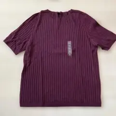 UNIQLO リブ編み 半袖ニット XL