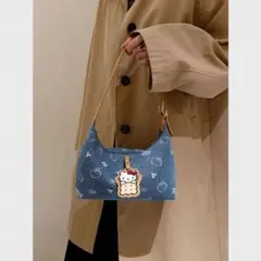 ハローキティ デニムショルダーバッグ