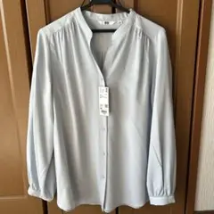 UNIQLO 長袖ブラウス XL 61 Blue