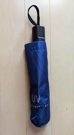 折りたたみ傘 日傘 大きい　レディース　メンズ　開閉 UVカット ネイビー