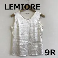 E0827A15【LEMIORE】Uネックシルク92%タンクトップ