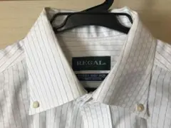 REGAL ストライプ ワイシャツ 半袖　クールビス　ボタンダウン