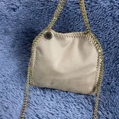 ステラマッカートニー ゴールド チェーン ショルダーバック ベージュ