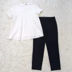オフィスカジュアルコーデ　セットアップ　ブラウス　パンツ　36