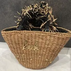 【 Rich リッチ 】ロゴ付き かごバッグ 夏 レディース ハンドバック