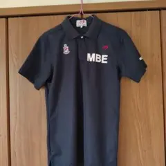 MBE ロゴ付き ネイビー ポロシャツ　襟に少し汗やけ有り 値下げしました。