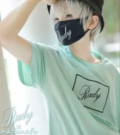 新品　限定　まふまふコラボ　Rady ボックスロゴTシャツ　ミントグリーン