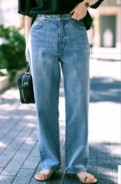 Spick&Span ストレートデニム　ウォッシュ加工　ジーンズ Mサイズ