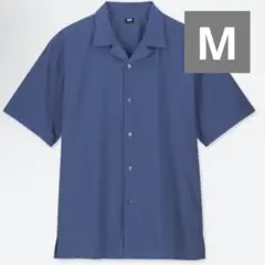 【新品未使用】UNIQLO ユニクロ オープンカラーシャツ（半袖） M Blue