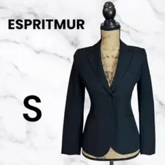【ESPRITMUR】シングルテーラードジャケット　裏地　さらさら　ブラック　S