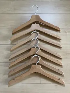 木製ハンガー 7本セット
