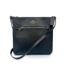 COACH コーチ レザー ショルダーバッグ ブラック