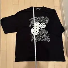 ブラック Tシャツ ダイスプリント