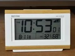 リズム時計 電波 時計8RZ161SR07 フィットウェーブD161 目覚まし