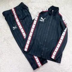 【大人気】PUMA ジャージ　上下セット　M相当　Y2K ブラック　ホワイト
