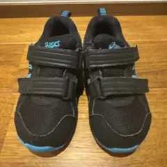 asics ブラック/ブルー スニーカー　16.5cm