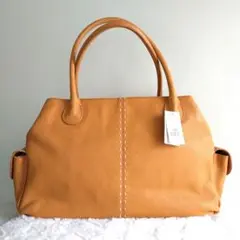 【未使用・タグ付】クイーポ KUIPO キャメルレザー トートバッグ 本革 A4