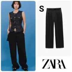 完売品 ZARA ダーツストレートレッグパンツ STRAIGHT-LEG