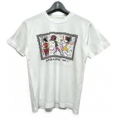 古着 00s 美品 ビンテージ アート ホワイト Tシャツ 406