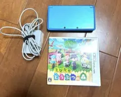 【動作確認済】Nintendo 3DS 本体 ライトブルー　どうぶつの森ソフト
