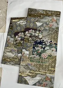 長嶋織物 袋帯 美品 御帳錦 御所四季絵