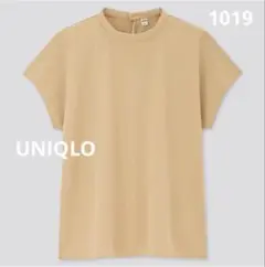 1019 UNIQLO ユニクロ クレープジャージースタンドカラーT（半袖）