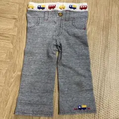ミキハウス　レギンスパンツ　グレー ハーフパンツ 100cm トラック刺繍