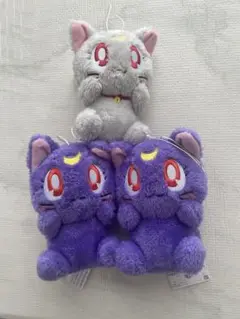 タグ付き❤️セーラームーン♡あまえんぼぬいぐるみ♡ルナ♡ダイアナ３点セット