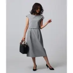 美品⭐️UNTITLED アンタイトル＊ギンガムチェック　ドッキングワンピース　1
