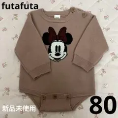 futafuta ミニー　ニット　ロンパース　80 新品未使用
