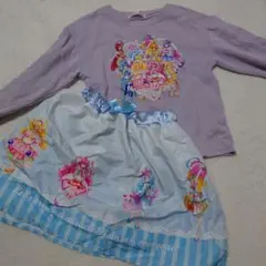 プリキュアオールスターズ 長袖ロンTとスカートセット 120cm