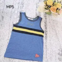 エムピーエス MPS タンクトップ 130 コットン混 ブルー系