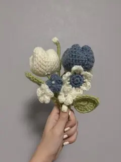 枯れない花 枯れない花束 ギフト 編み物 チューリップの花束