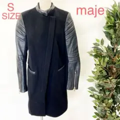 maje 異素材使い ミディ丈 コート ジャケット 11750