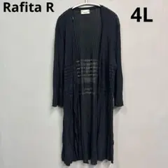 Rafita R カーディガン　CHIC FUN ブラック 4L 大きいサイズ