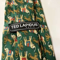 TED LAPIDUS グリーン ネクタイ 象柄