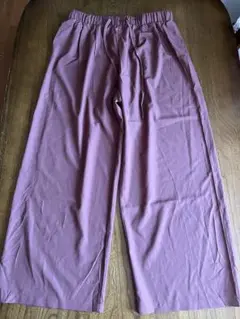 新品 ブラウン ワイド ガウチョ パンツ XL