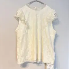 【未使用】タグ付　ウィルセレクション　ノースリーブトップス　レース