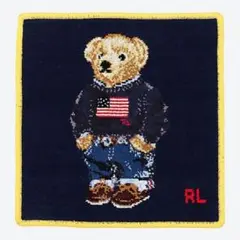 【新品】POLO RALPH LAUREN シェニール織ハンカチーフ　ネイビー