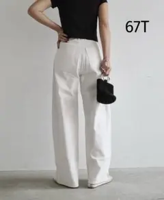 hideka デニム　デニムコクーンパンツ　67T しまむらコラボ